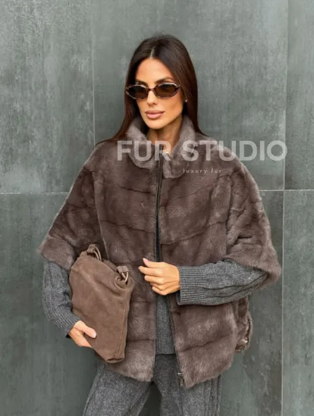 Куртка - кофта норковая на молнии - фото 6