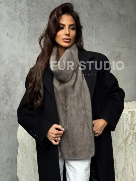 Манишка норковая серая - фото 8