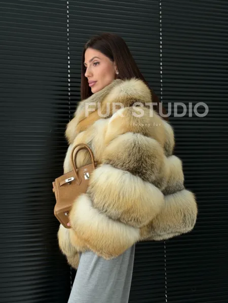 Полушубок из лисы - фото 17