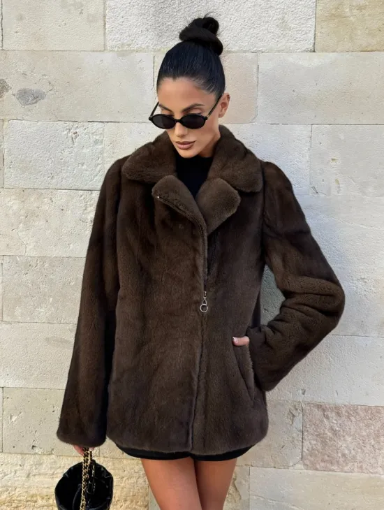 Норковая куртка (косуха) из аукционной скандинавской норки - фото 6