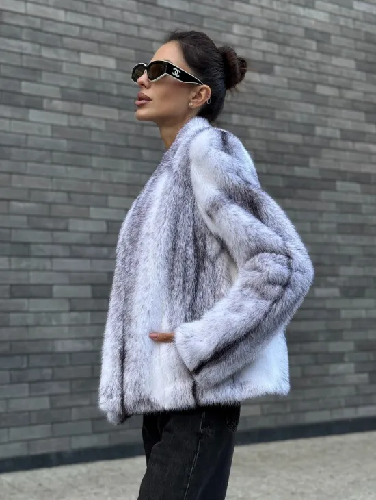 Меховая куртка из норковой крестовки - фото 6