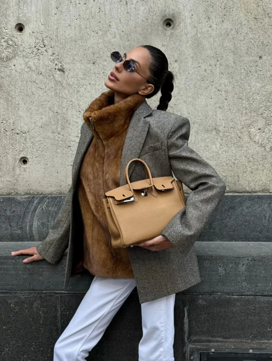 Меховая манишка из норки - фото 13