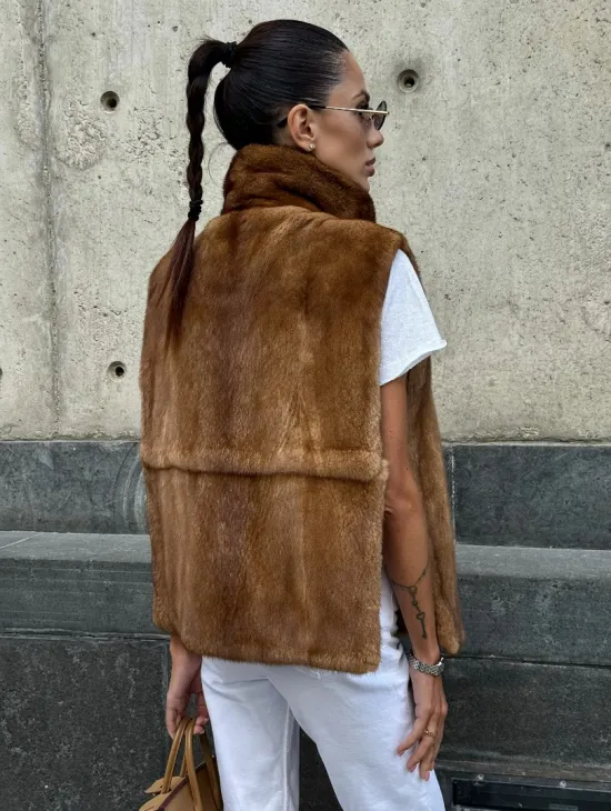 Меховая манишка из норки - фото 2