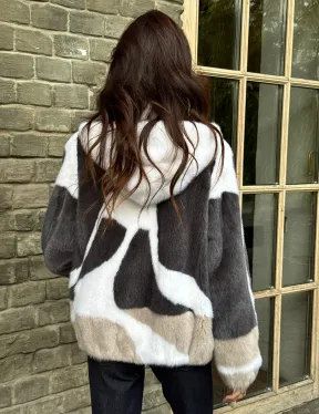 Норковая куртка с капюшоном - фото 4