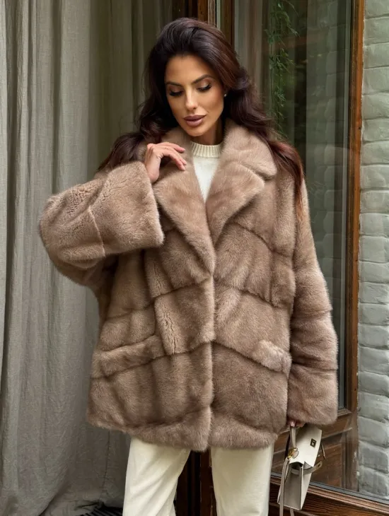 Шуба норковая автоледи - пастель - фото 9