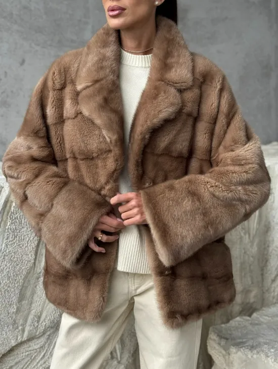 Норковая автоледи - цвет пастель - фото 3