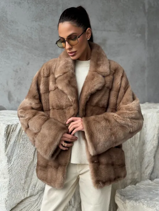 Норковая автоледи - цвет пастель - фото 7