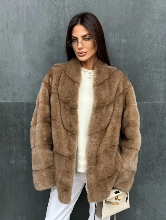 Полушубок норковый - фото 5