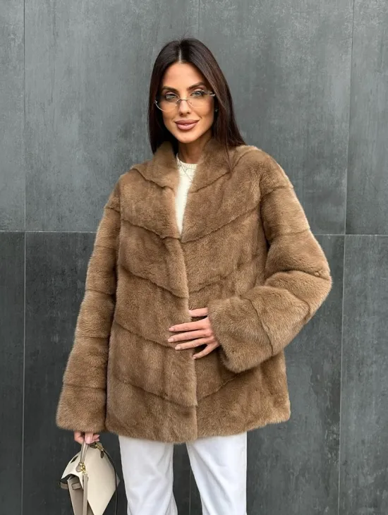 Полушубок норковый - фото 7