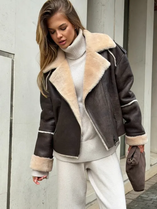 Молодёжная куртка-дубленка - фото 4