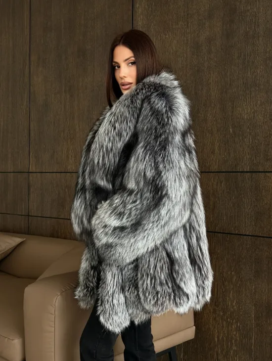 Женская шуба из чернобурки - фото 15