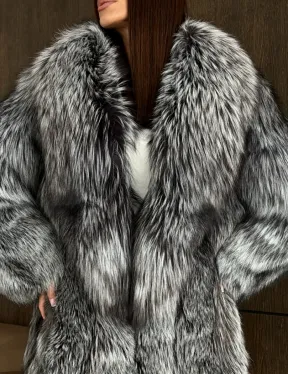 Женская шуба из чернобурки - фото 3