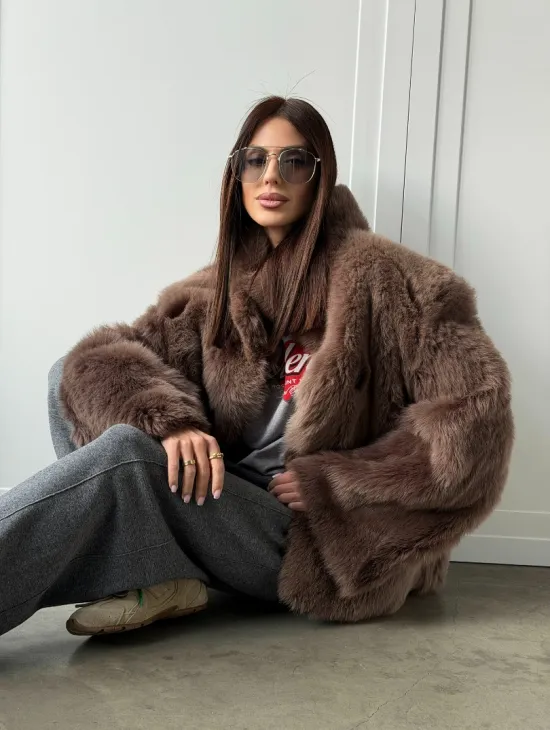 Дубленка из тосканы цвет taupe - фото 16