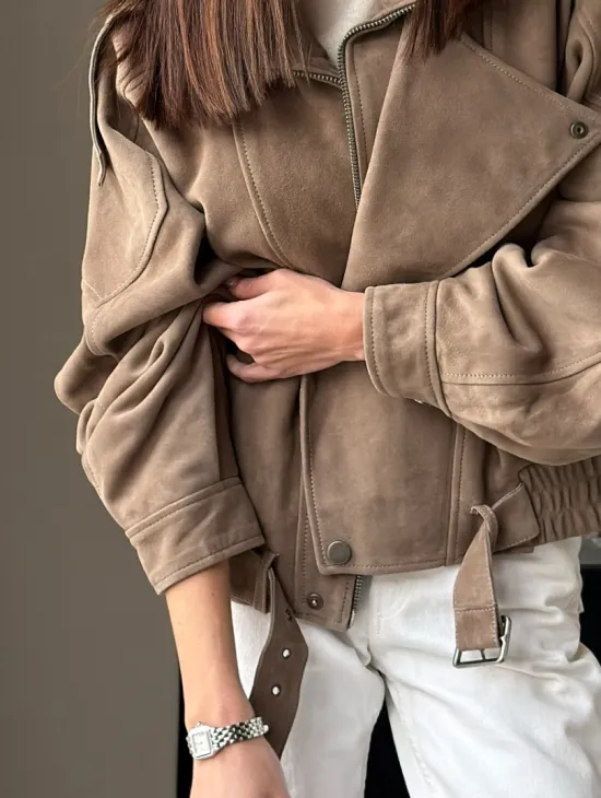 Куртка - бомбер весенняя оверсайз - фото 8