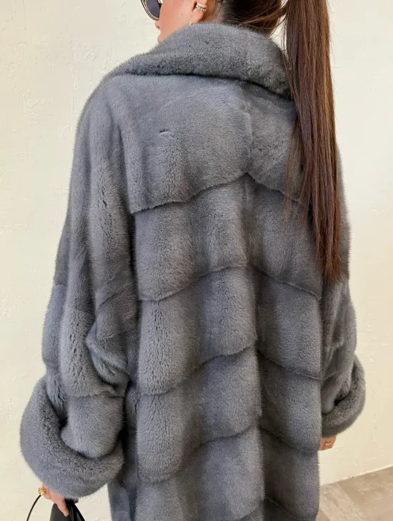 Шуба - кимоно из плюшевой норки Velvet - фото 3